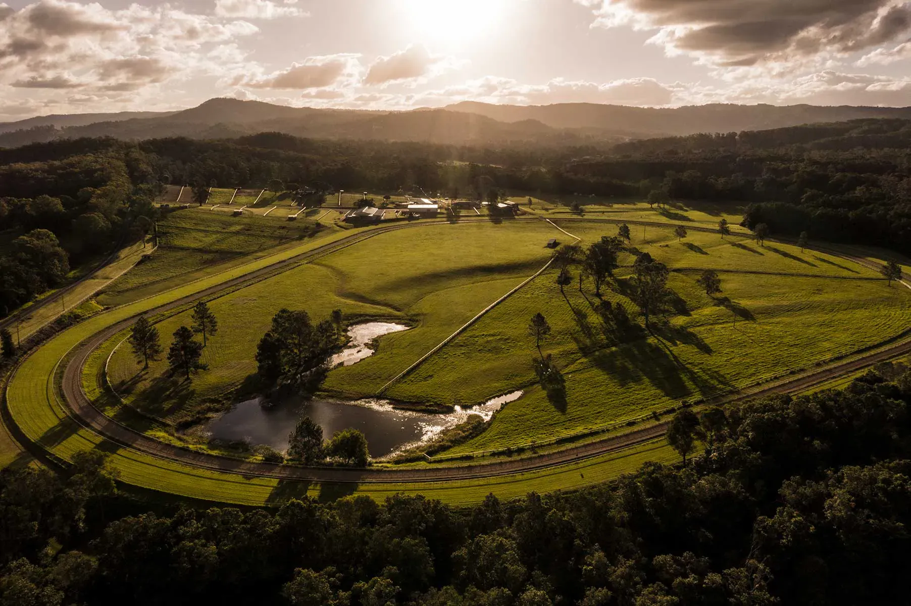 Peachester Lodge at sunset